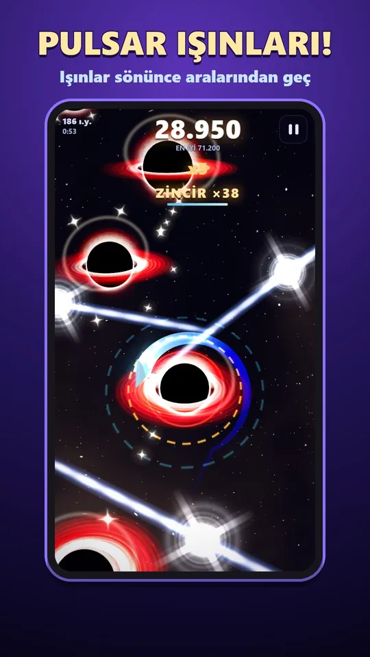 Event Horizon – Dönen pulsar ışınları arasında uçuş