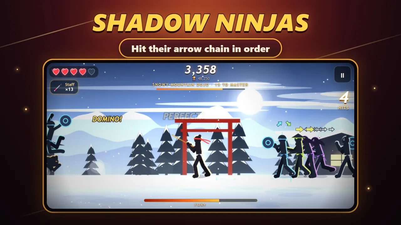 Fury Fist – Shadow ninjas and their arrow chains in the Snowy Mountain Dojo