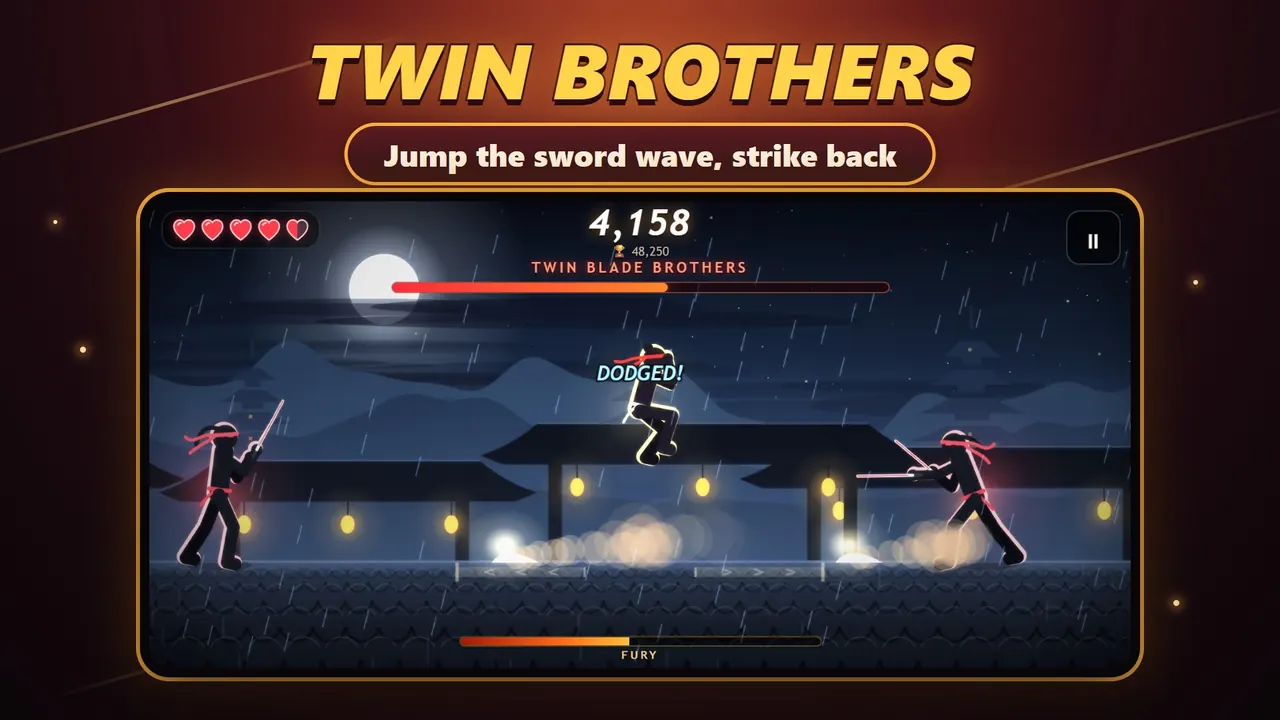 Fury Fist – The Twin Blade Brothers and a sword wave to jump