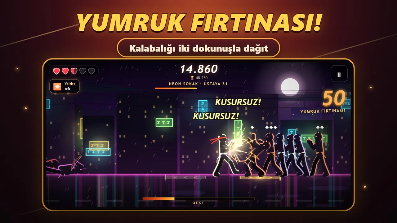 Fury Fist – Neon Sokak'ta kalabalığı dağıtan yumruk fırtınası