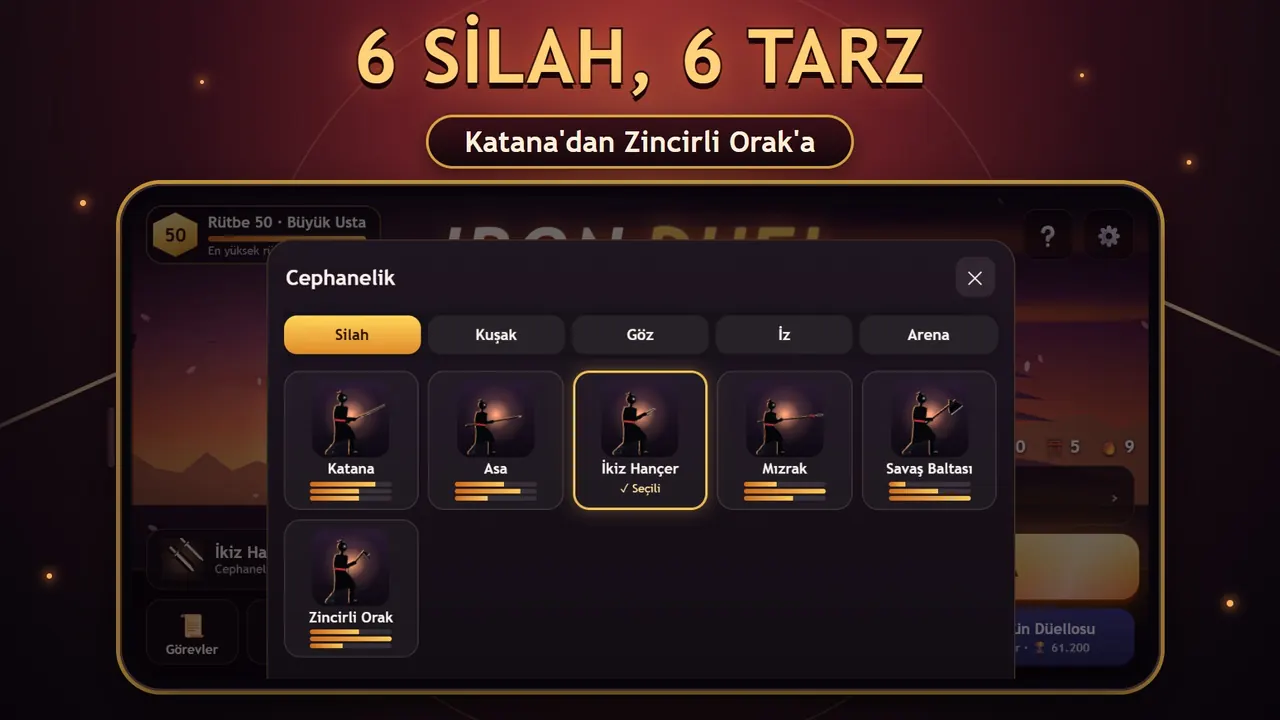 Iron Duel – Altı silahlı cephanelik