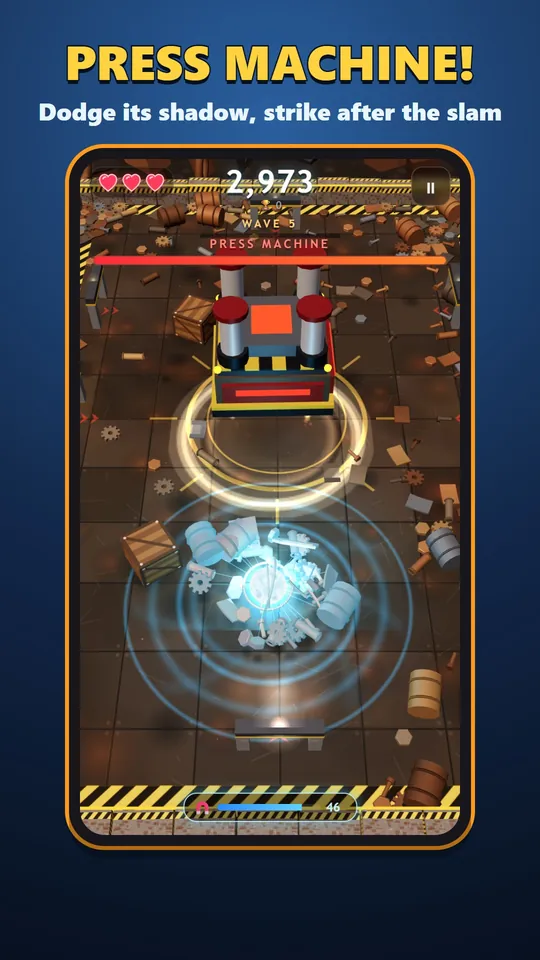 Magnet Mayhem – زعيم آلة المكبس يركز على اللاعب