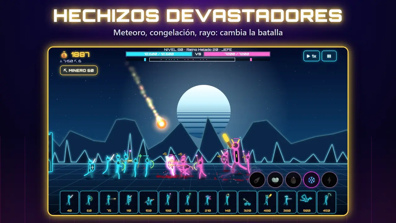 Neon Castillos – HECHIZOS DEVASTADORES. Meteoro, congelación, rayo: cambia la batalla