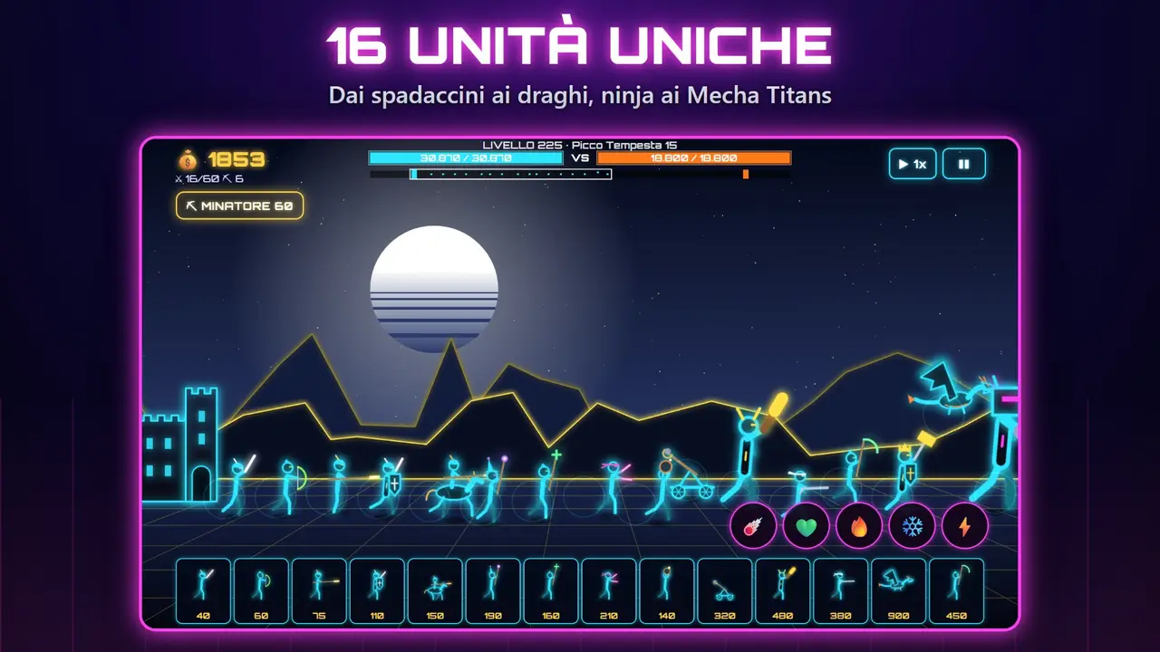 Neon Castelli – 16 UNITÀ UNICHE. Dai spadaccini ai draghi, ninja ai Mecha Titans