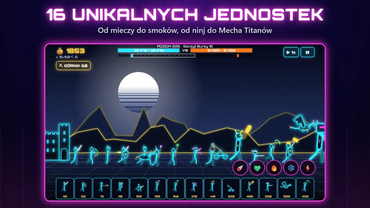 Neon Zamki – 16 UNIKALNYCH JEDNOSTEK. Od mieczy do smoków, od ninj do Mecha Titanów