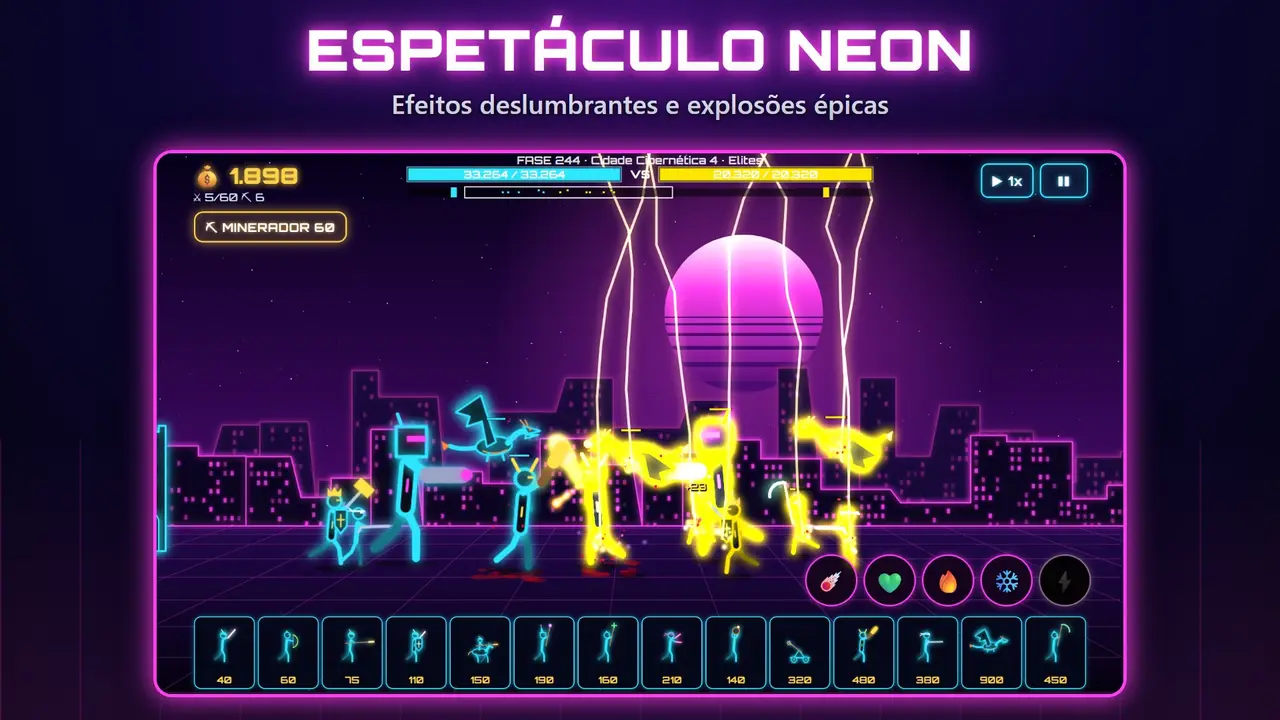 Neon Castelos – ESPETÁCULO NEON. Efeitos deslumbrantes e explosões épicas