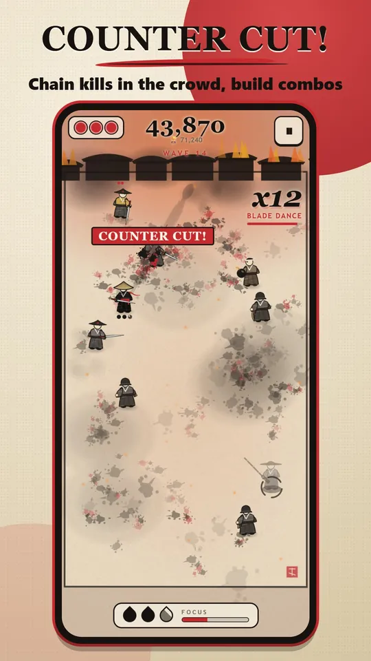 Ronin Dash – A counter cut in the middle of a crowded wave with a x12 combo