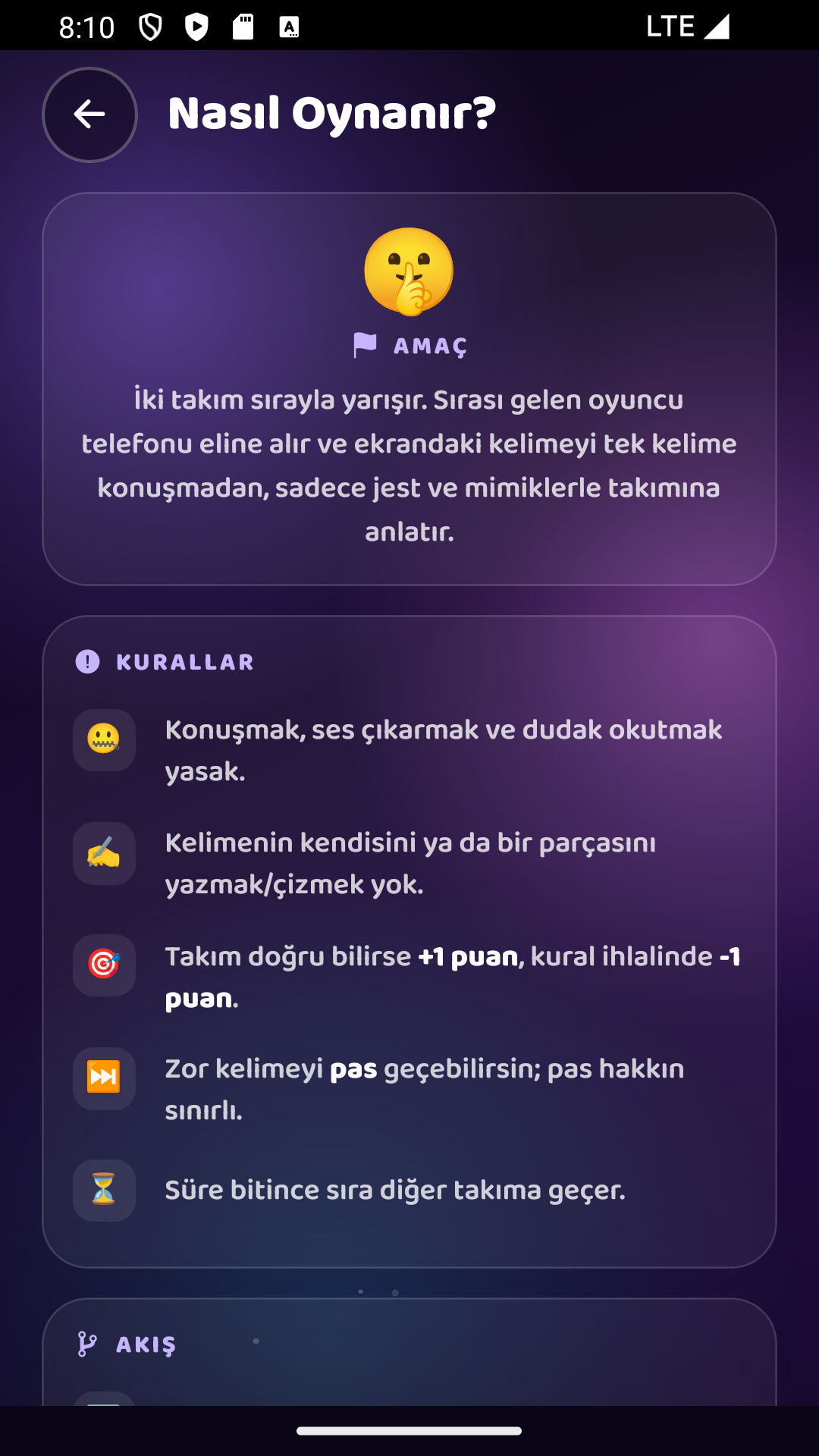 Sessiz Kelime nasıl oynanır ekranı