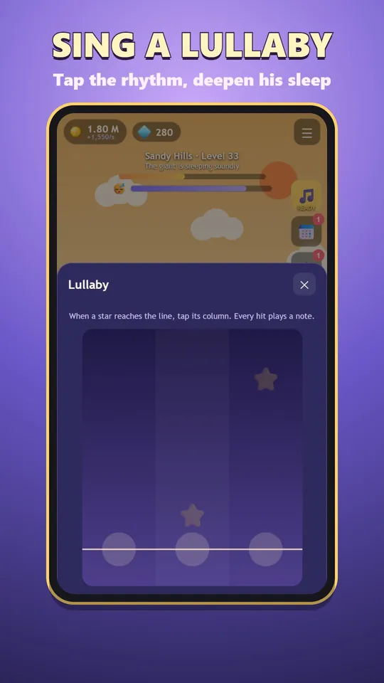 Sleeping Giant – Juego de ritmo con nanas