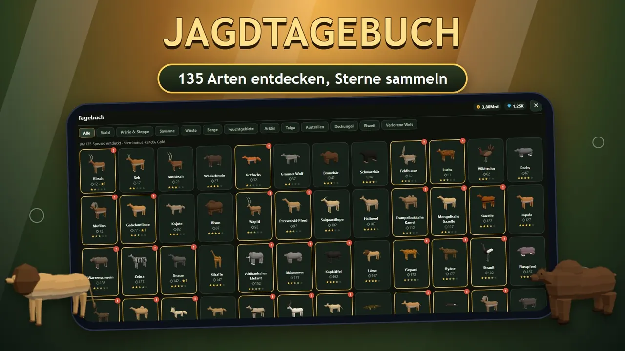Sniper Diary: Jagdtagebuch mit 135 Tierarten
