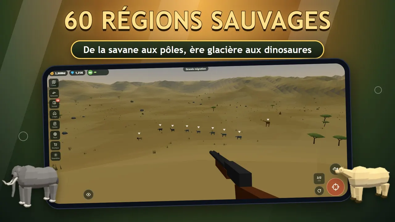 Sniper Diary : carte des 60 régions sauvages