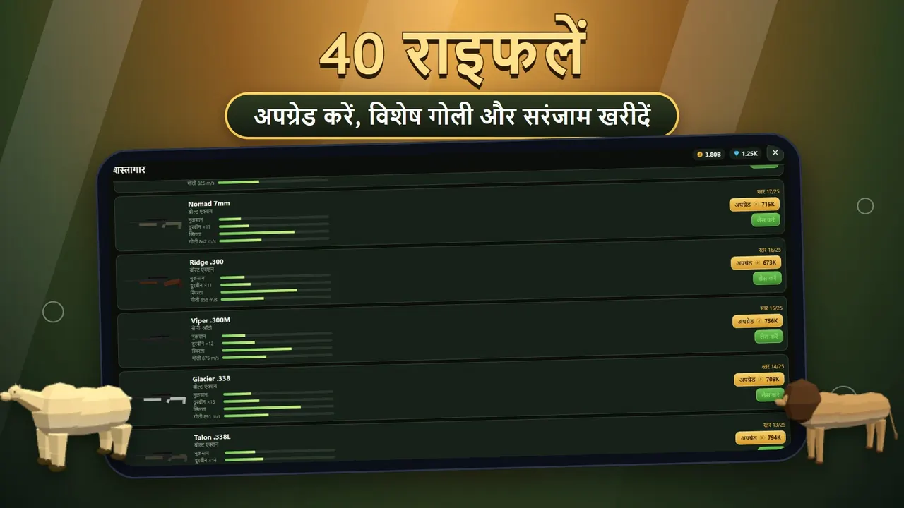Sniper Diary: 40 राइफलों वाली राइफल स्क्रीन