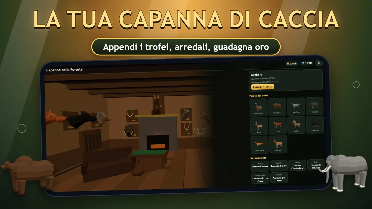 Sniper Diary: capanna di caccia con parete dei trofei