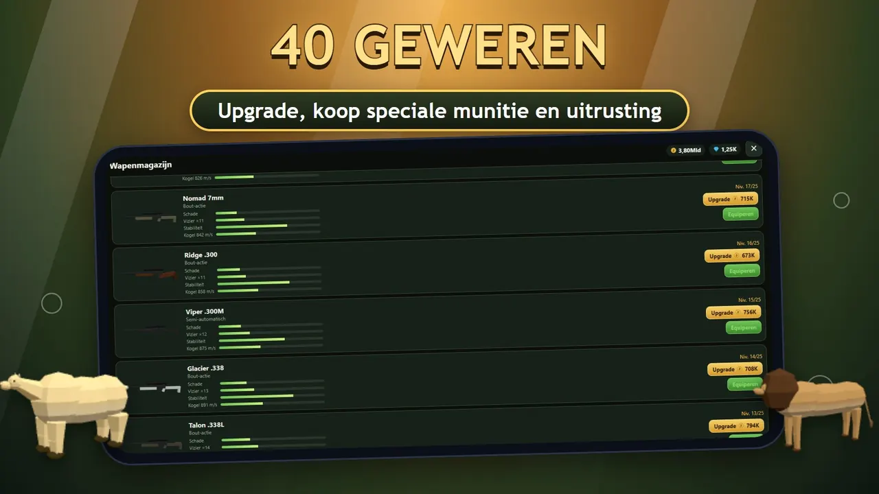Sniper Diary: gewerenscherm met 40 geweren