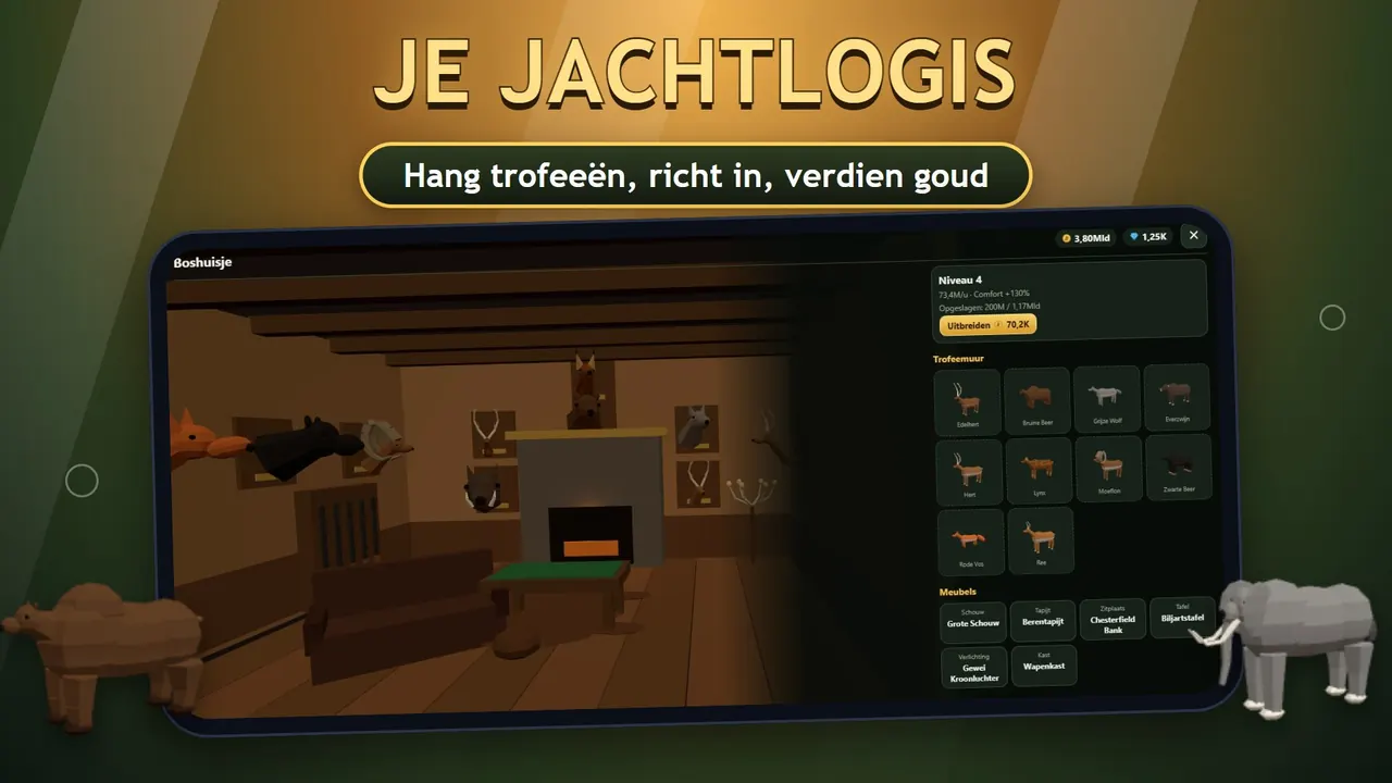 Sniper Diary: jachtlogies met trofeeënwand