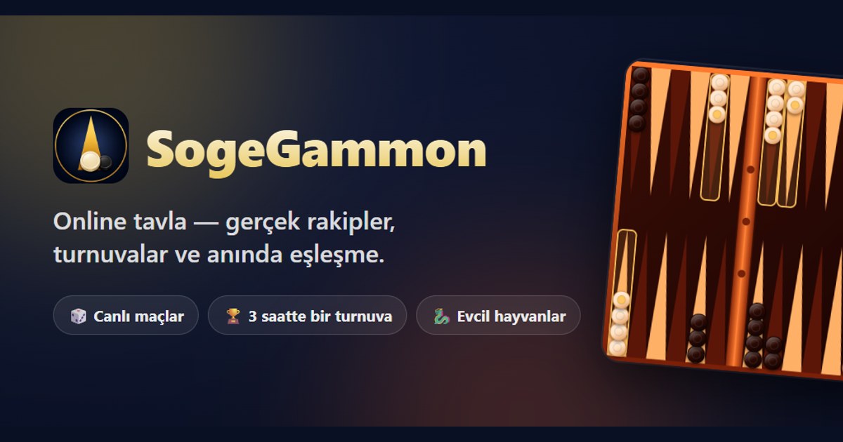 SogeGammon tavla tahtası görseli