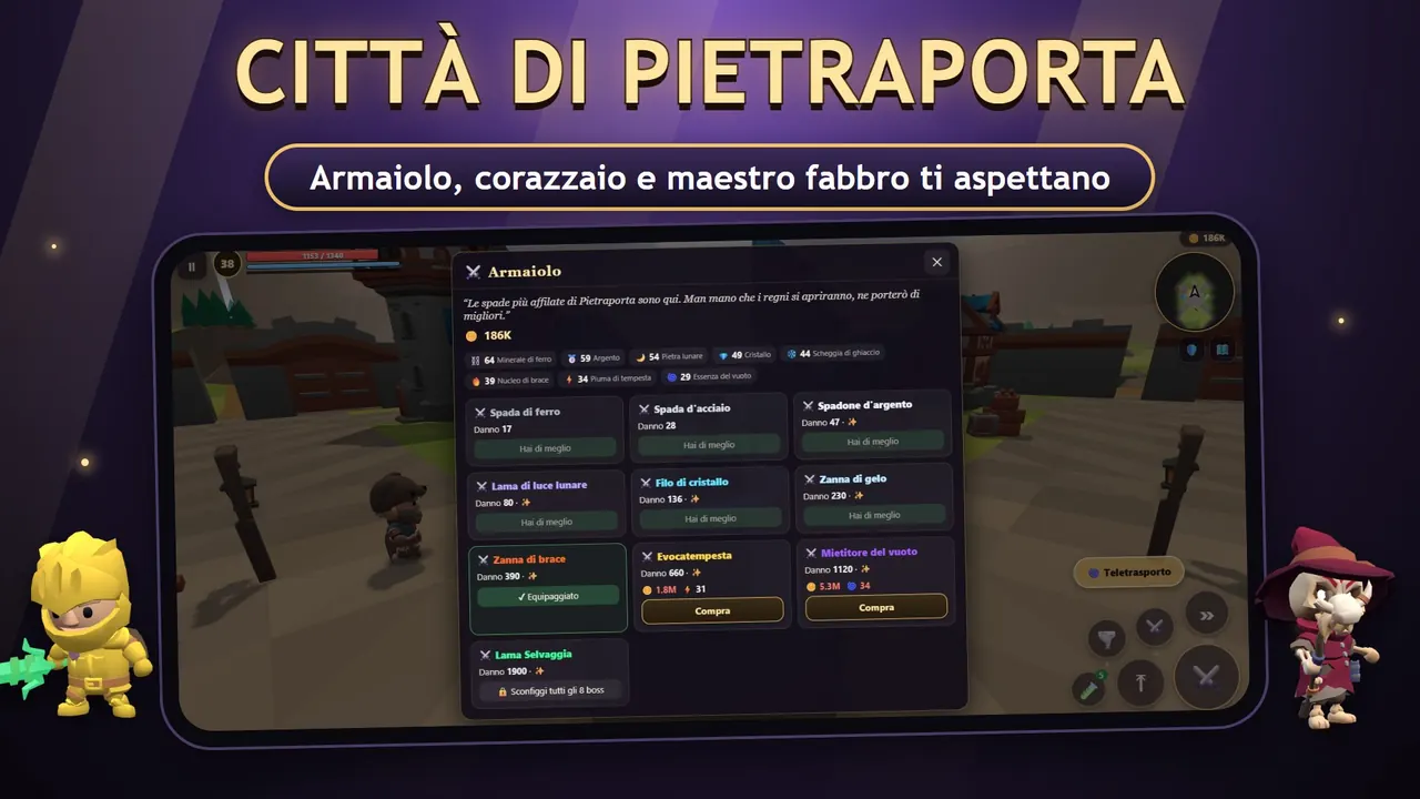 Wildblade – Città di Pietraporta e i suoi negozi