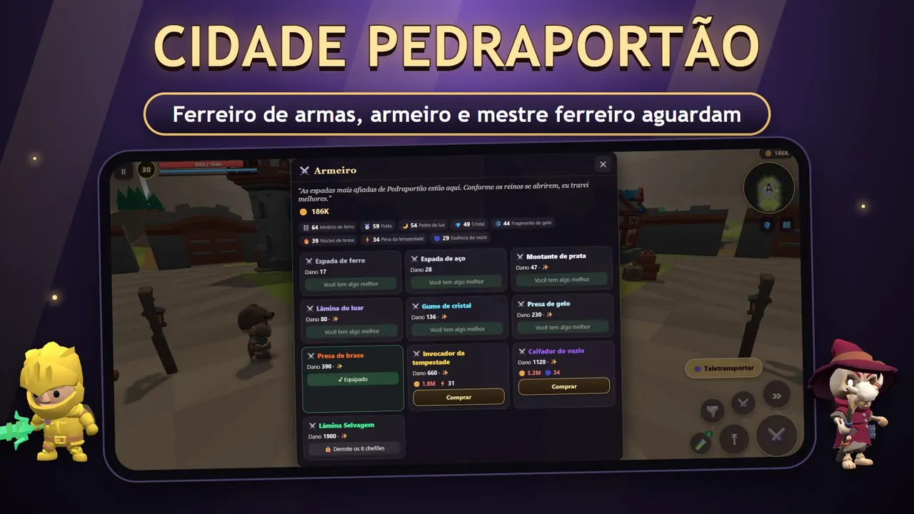 Wildblade – Cidade Pedraportão e suas lojas