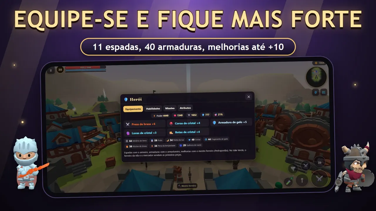 Wildblade – Espadas, armaduras e melhorias