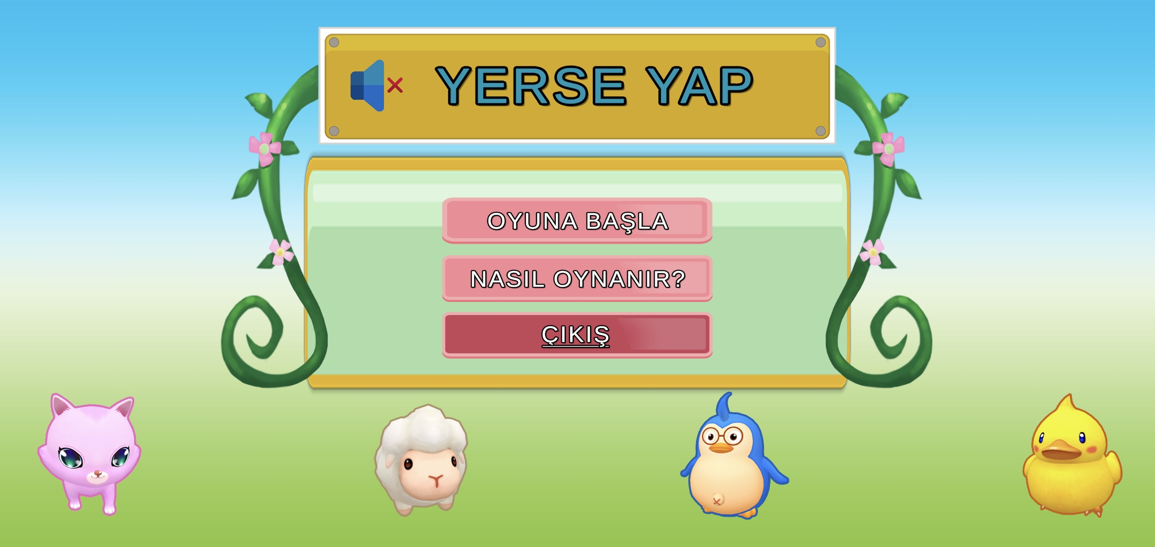 YerseYap ana menü ekranı