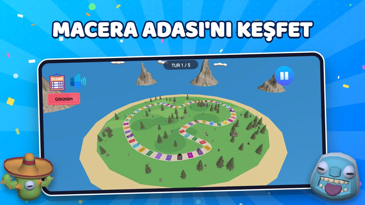عرض جزيرة المغامرة من أعلى في Roll or Dare